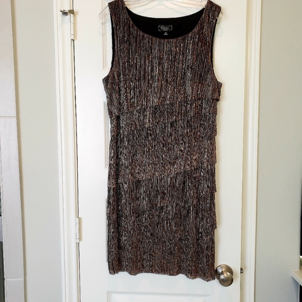 Gold tiered dress